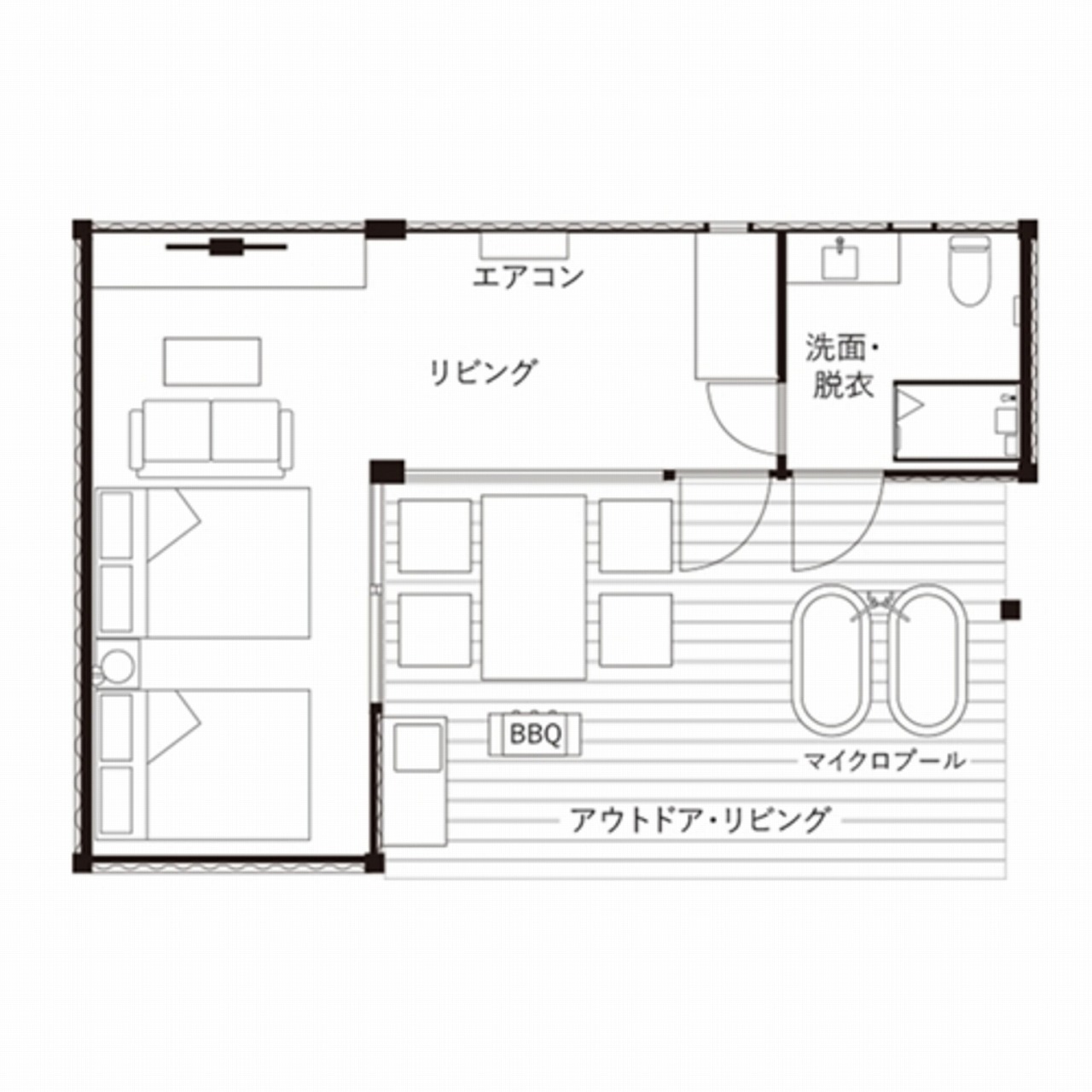 下地与那覇ヴィラ 軽量鉄骨造 ヴィラ3棟＋管理棟