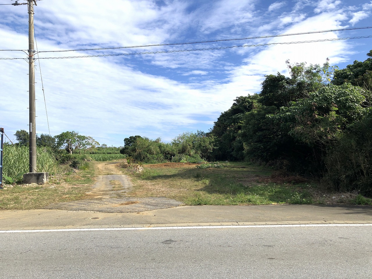 【価格改定】西仲宗根　添道の通りに面した　宅地