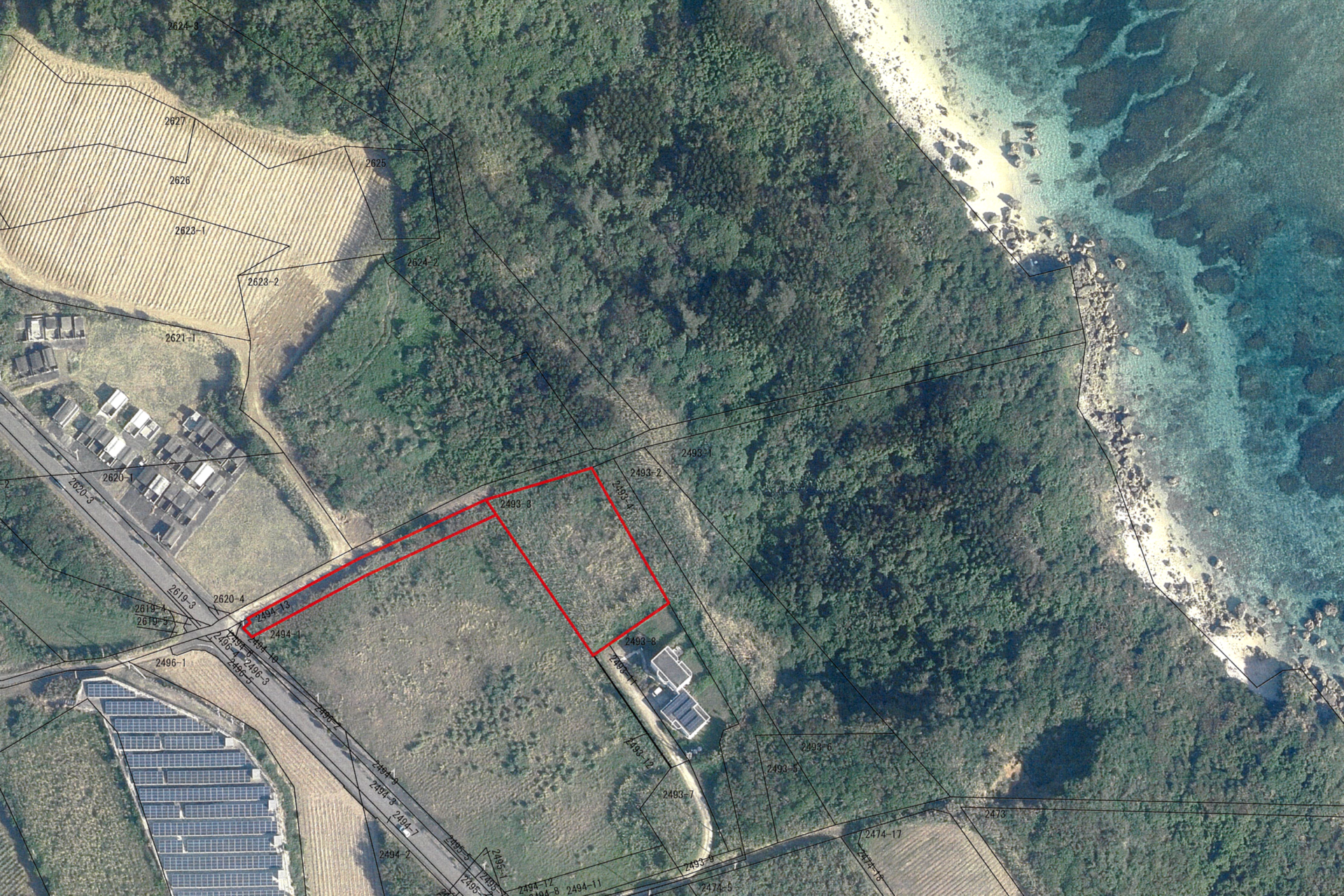 長北海岸 絶景のオーシャンビュー　約731坪　畑・原野