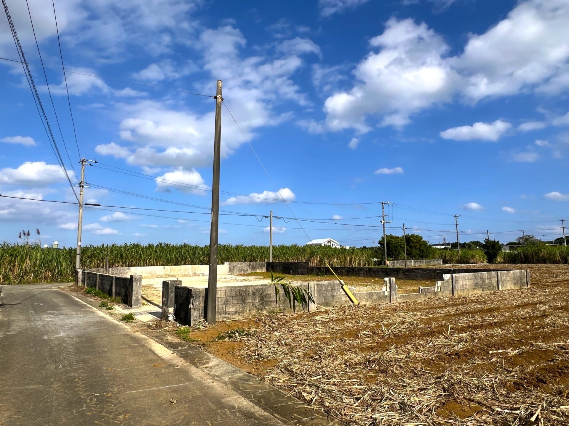 城辺下里添　上野公民館近く角地　124坪　宅地