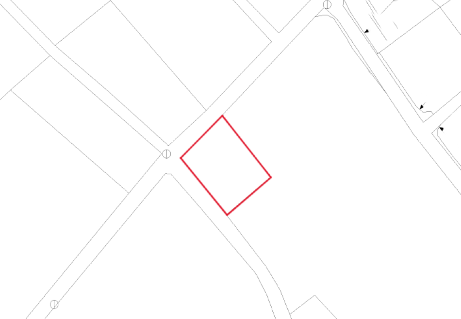 城辺下里添　上野公民館近く角地　124坪　宅地