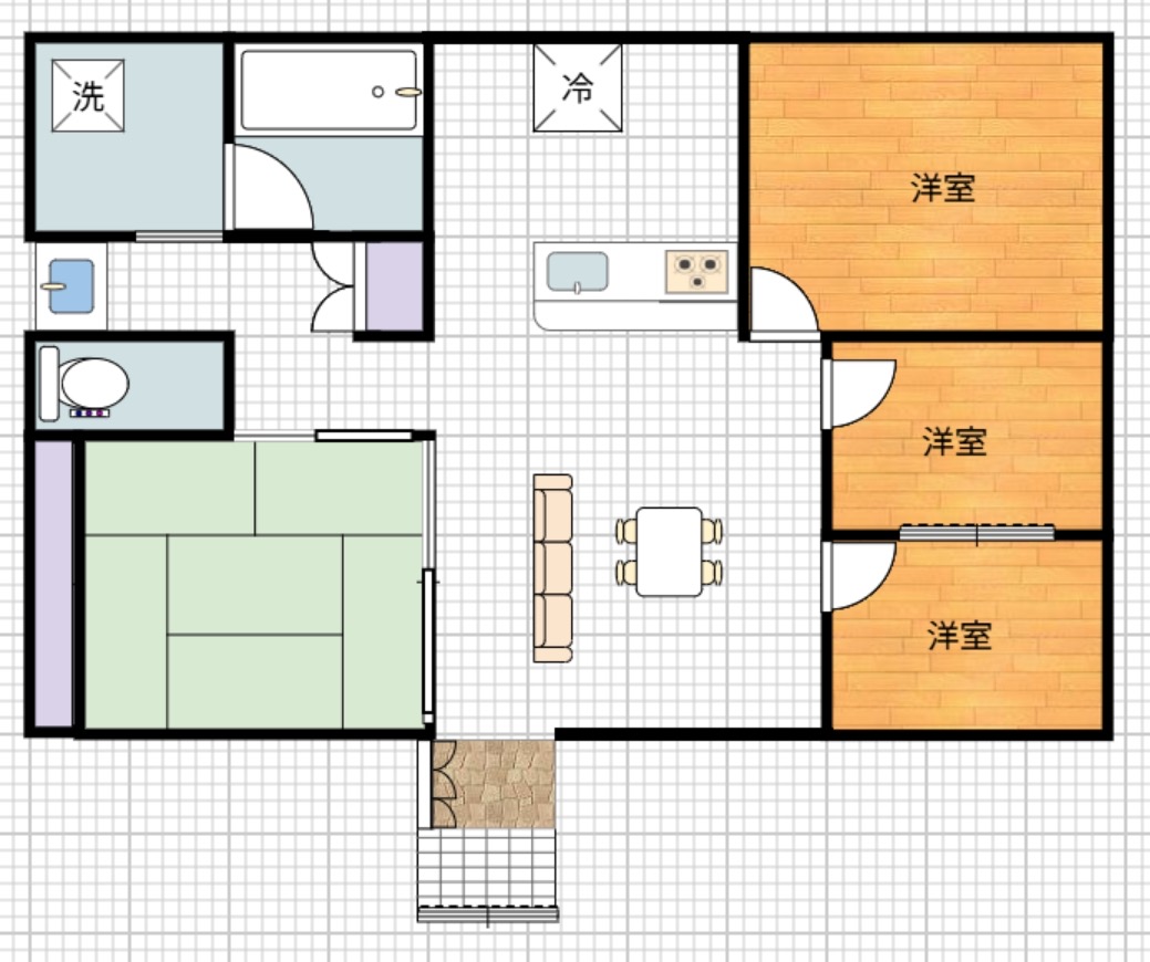 平良荷川取　砂山ビーチ近く RC造平屋建4LDK 建物30坪 土地85坪