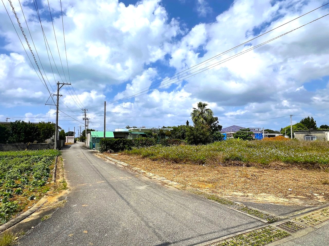 【分筆可能】下地与那覇　サニツ浜近く　集落内の角地　214坪　畑