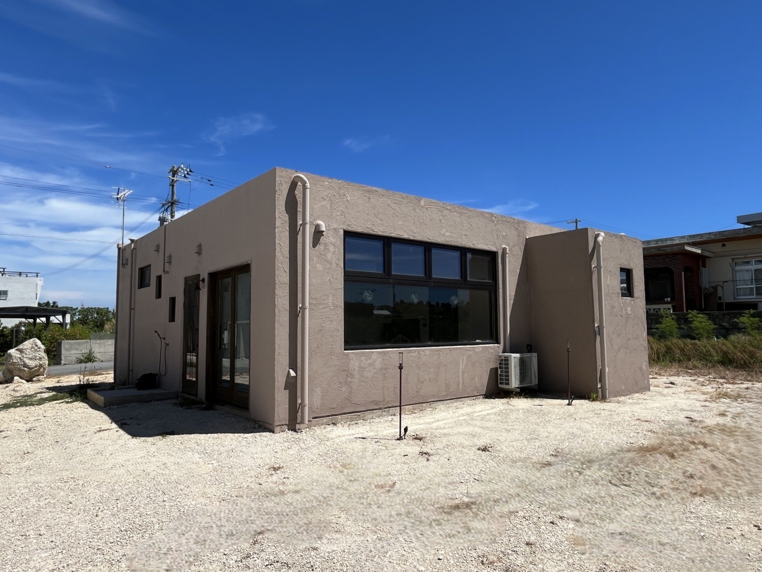 平良狩俣　オーシャンビュー　海から徒歩3分　CB造平屋建ｘ2棟　土地271坪